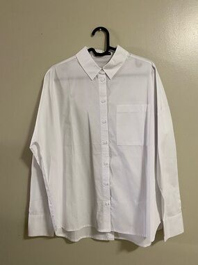 White oversized cotton shirt size EU34 (S)